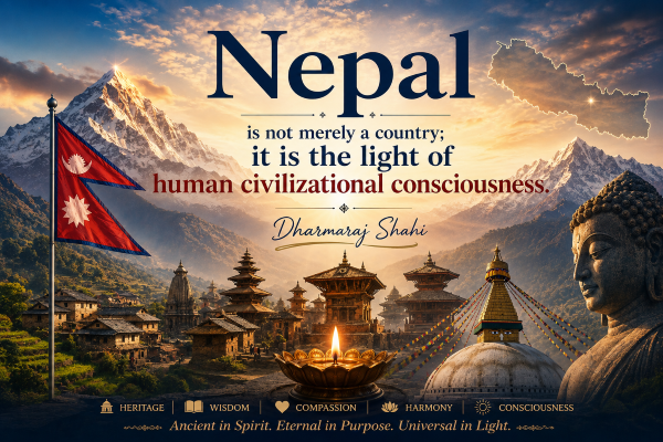नेपाल केवल एउटा देश होइन, यो मानव सभ्यताको चेतनाको उज्यालो हो।